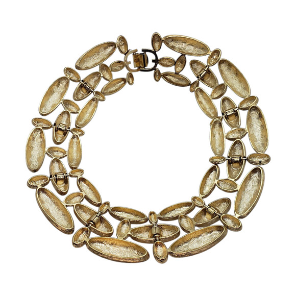 Vintage Givenchy Choker 1980s Chunky Textured RARE HTF Necklace - Picture 2 of 12